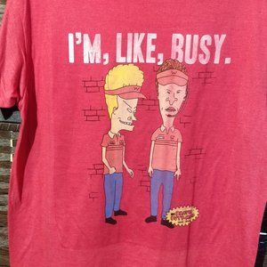 Beavis and Butt-Head I'm, Like, Busy T-Shirt Red XL